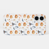 Coque iPhone 16 Halloween Pumpkins and Ghosts Pattern (Verso Horizontal)