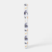 Coque iPhone 16 Halloween Pumpkins and Witch Hats Pattern (Côté gauche)