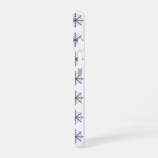 Coque iPhone 16 Halloween Spider Web and Spider Pattern (Côté gauche)