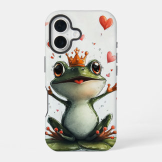 Coque iPhone 16 Happy Frog King Phone Case