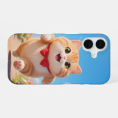 Coque iPhone 16 Happy Kawaii Cat Phone Case (Verso Horizontal)