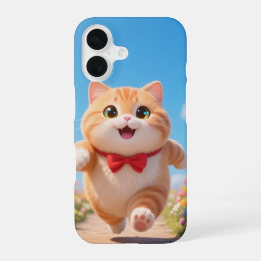 Coque iPhone 16 Happy Kawaii Cat Phone Case (Verso)