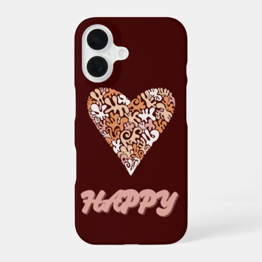 Coque iPhone 16 HAPPY phone case (Verso)