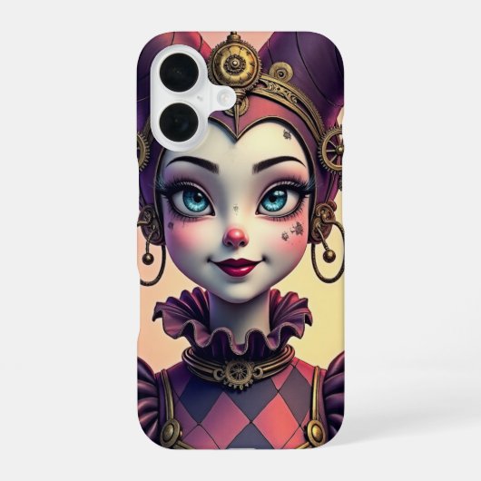 Coque iPhone 16 Harlequin Steampunk (Verso)