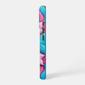 Coque iPhone 16 "Harmonie Fleur Bleue" (Côté gauche)