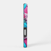 Coque iPhone 16 "Harmonie Fleur Bleue" (Côté droit)
