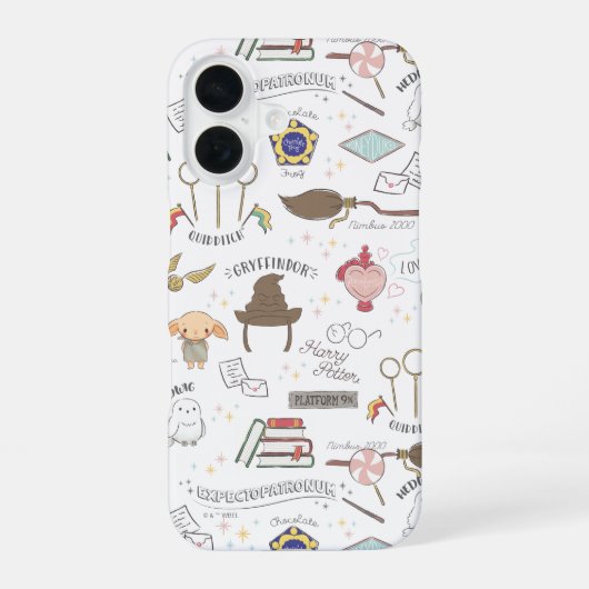 Coque iPhone 16 HARRY POTTER™ Motif Magique Minuscule (Verso)