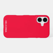 Coque iPhone 16 Heliconia red color (Verso Horizontal)