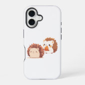Coque iPhone 16 Hérisson d'automne mignon - Kawaii animaux de forê (Verso)