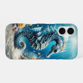 Coque iPhone 16 Hippocampe sous l'eau (Verso Horizontal)