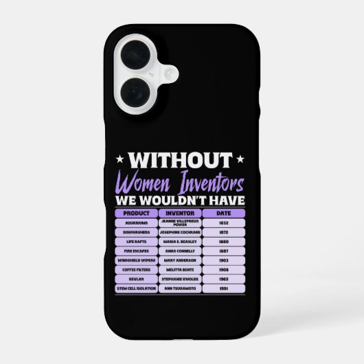 Coque iPhone 16 Histoire des femmes inventrices, journée internati (Verso)