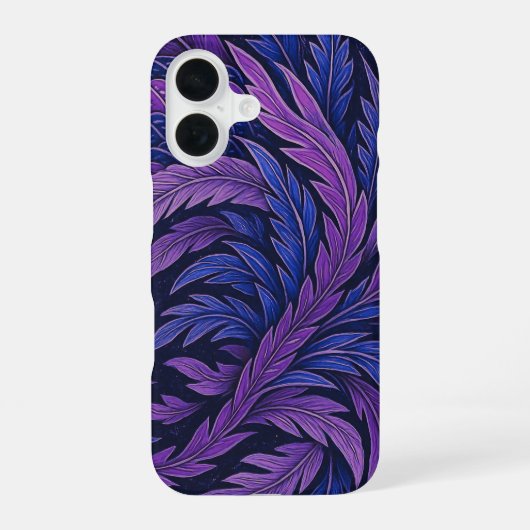 Coque iPhone 16 Hokusai Phoenix Purple Jpan Art (Verso)