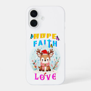 Coque iPhone 16 Hope Faith Love