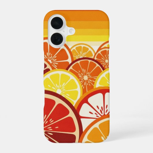 Coque iPhone 16 Horizon Citrus Rétro (Verso)
