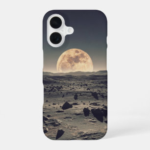Coque iPhone 16 Horizon lunaire vintage
