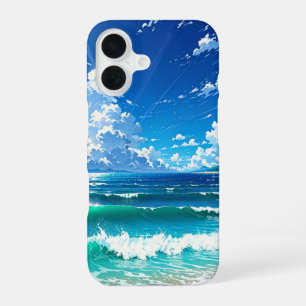 Coque iPhone 16 Horizon océanique d'été sans fin