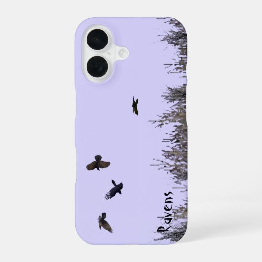 Coque iPhone 16 Horloge des ravens (Verso)