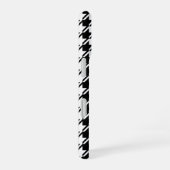 Coque iPhone 16 Houndstooth BW Rpt Motif (Côté droit)