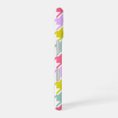 Coque iPhone 16 Houndstooth Multicolor+White Big Motif (Côté droit)