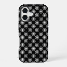 Housse arrière d'iPhone à motif blanc et noir sans
