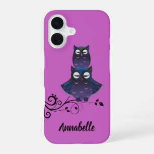 Coque iPhone 16 Housse de téléphone portable iPhone violet thème H