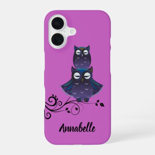 Coque iPhone 16 Housse de téléphone portable iPhone violet thème H (Verso)