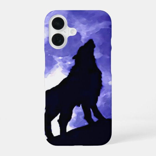 Coque iPhone 16 Howling Wolf & Fullmoon (Verso)
