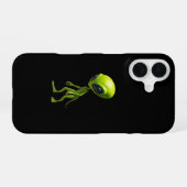Coque iPhone 16 humanoïde vert (Verso Horizontal)