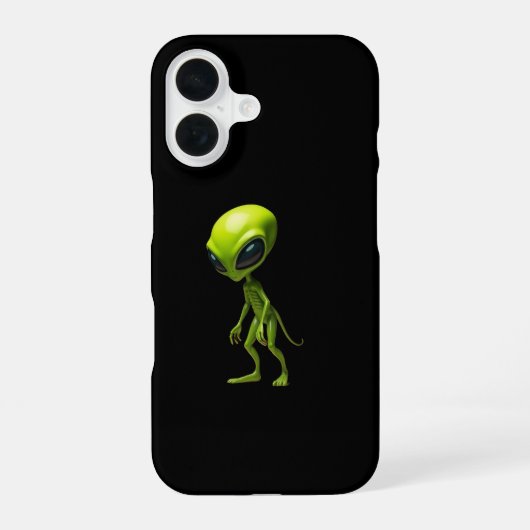Coque iPhone 16 humanoïde vert (Verso)