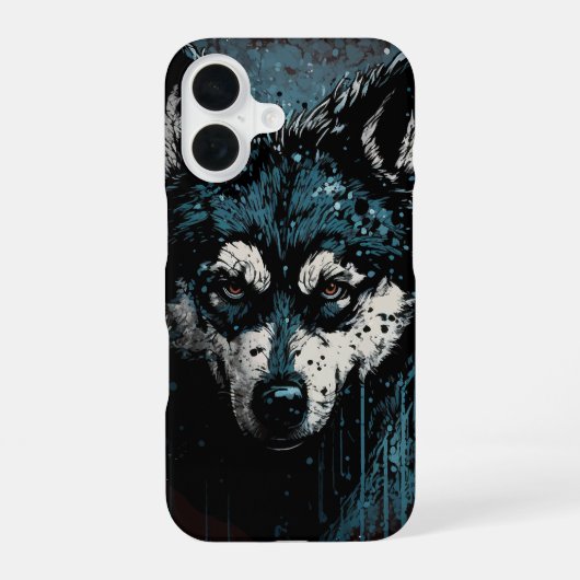 Coque iPhone 16 Husky Effrayant (Verso)