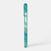 Coque iPhone 16 Hydrangea Bleue Texture Ondulée (Côté gauche)