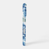 Coque iPhone 16 Hydrangea Blues | Fleurs à motif de fleurs aquarel (Côté droit)
