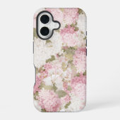 Coque iPhone 16 Hydrangea Rose Élégant Aquarelle  (Verso)