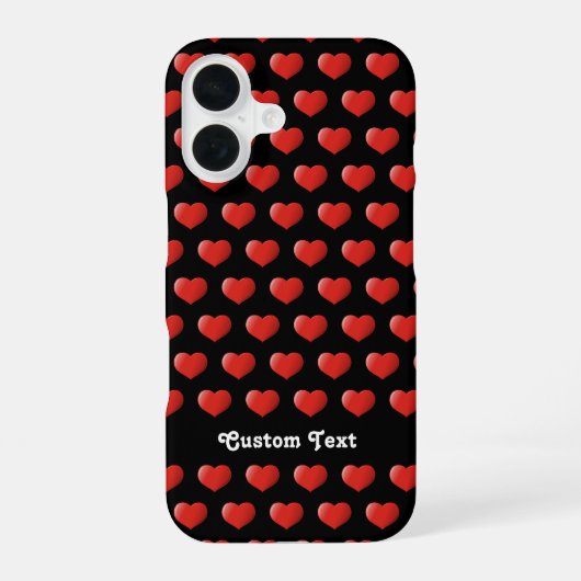 Coque iPhone 16 Icône de cœur 3D (Verso)