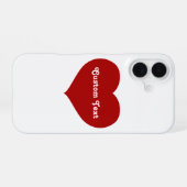 Coque iPhone 16 Icône de cœur plat (Verso Horizontal)