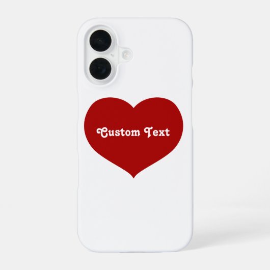 Coque iPhone 16 Icône de cœur plat (Verso)