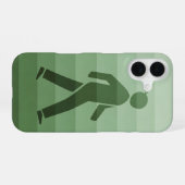 Coque iPhone 16 Icône de piéton vintage (Verso Horizontal)