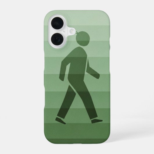 Coque iPhone 16 Icône de piéton vintage (Verso)