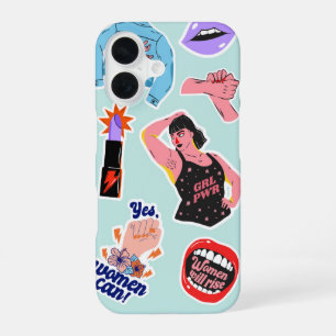 Coque iPhone 16 Icône féministe Les femmes augmenteront l'autonomi
