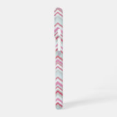 Coque iPhone 16 Ikat moderne Chevron Strigramme initial (Côté gauche)