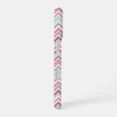 Coque iPhone 16 Ikat moderne Chevron Strigramme initial (Côté droit)