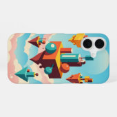 Coque iPhone 16 Îles flottantes vintage (Verso Horizontal)