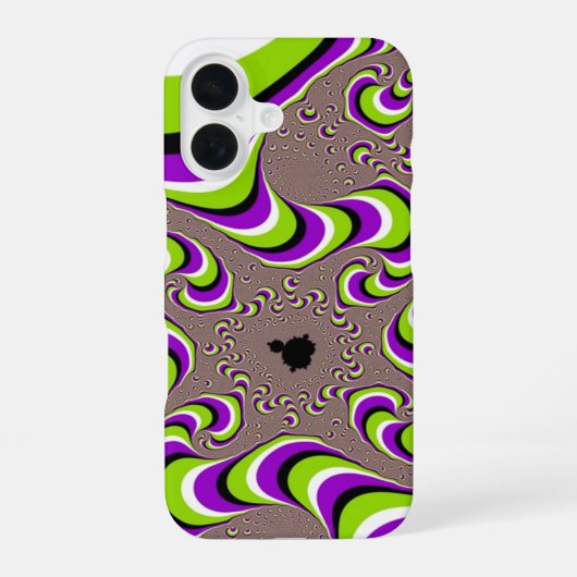 Coque iPhone 16 Illusion optique psychédélique (Verso)