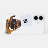 Coque iPhone 16 Illustration 3D de Fun Trex (Verso Horizontal)