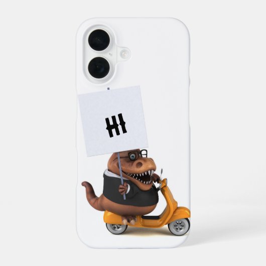 Coque iPhone 16 Illustration 3D de Fun Trex (Verso)