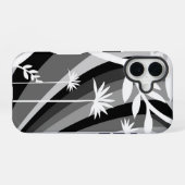 Coque iPhone 16 Illustration botanique noire et blanche Arrière in (Verso Horizontal)