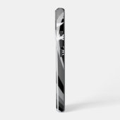 Coque iPhone 16 Illustration botanique noire et blanche Arrière in (Côté gauche)