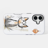 Coque iPhone 16 Illustration de chat mignon et doux (Verso Horizontal)
