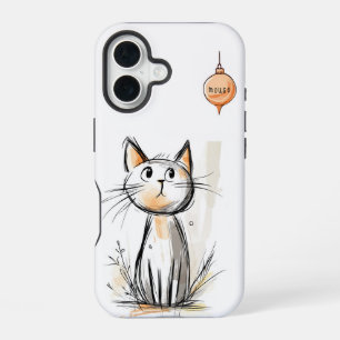 Coque iPhone 16 Illustration de chat mignon et doux