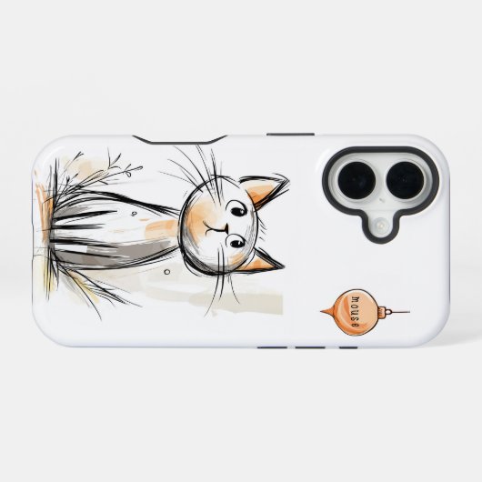 Coque iPhone 16 Illustration de chats doux (Verso Horizontal)